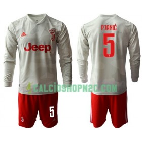 Juventus PJANIC 5 Bambino Maglia Trasferta 2019/2020 Manica Lunga (+ Pantaloncini)